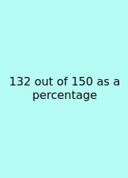 132 Out Of 150 As A Percentage