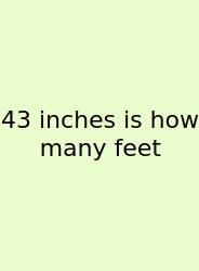 43 Inches Is How Many Feet