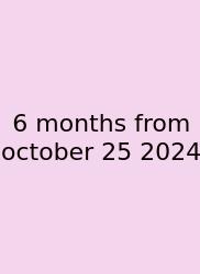 6 Months From October 25 2024