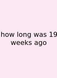 How Long Was 19 Weeks Ago
