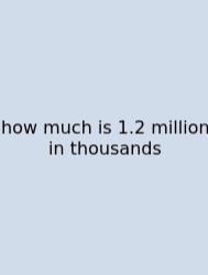 How Much Is 1.2 Million In Thousands