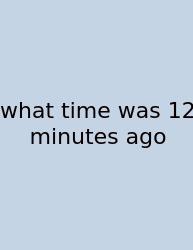 What Time Was 12 Minutes Ago