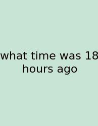 What Time Was 18 Hours Ago