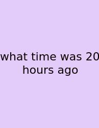 What Time Was 20 Hours Ago