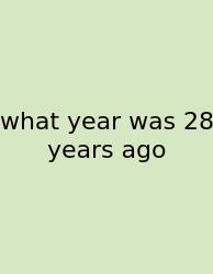 What Year Was 28 Years Ago