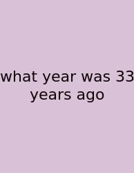 What Year Was 33 Years Ago