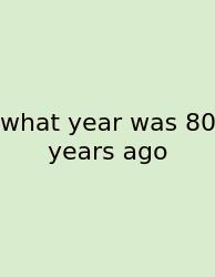 What Year Was 80 Years Ago