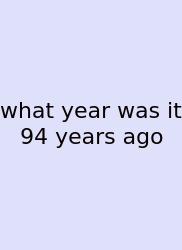 What Year Was It 94 Years Ago